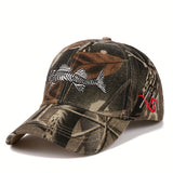 Gorra de beisbol para pesca al aire libre con bordado de pescado