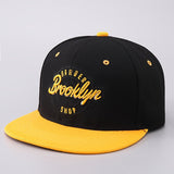 1 unidad Gorra de basquetbol ajustable para hombres, diseño Brooklyn New York, 100% poliéster, negro/blanco/amarillo/rojo/camuflaje, gorra casual hip-hop para primavera otoño, viaje, playa y fiesta