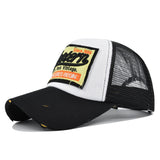Gorra de béisbol retro para hombre con bordado, malla transpirable, ajustable, estilo hip hop, ideal para pesca y senderismo al aire libre