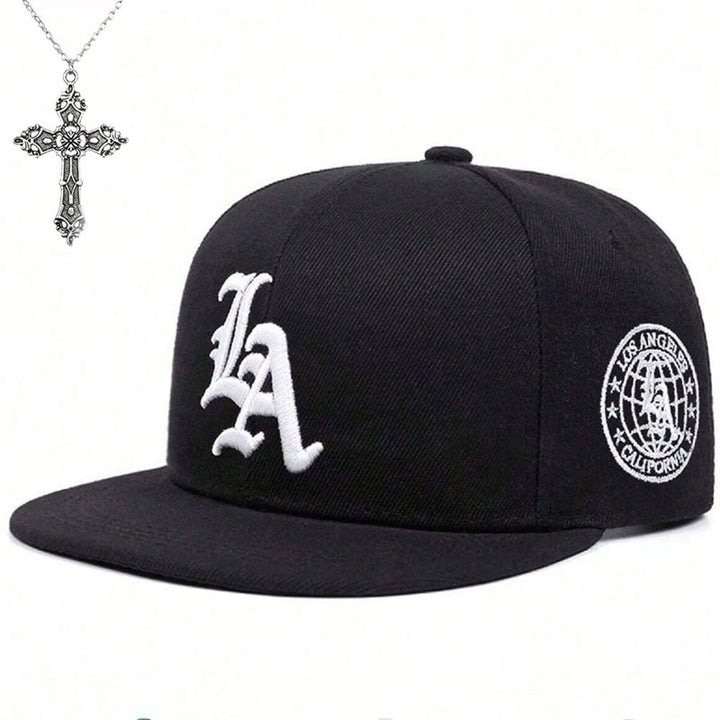 2 piezas (gorra + collar) Gorra de béisbol con bordado de letras para hombre y mujer | Estilo urbano al aire libre