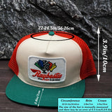 Gorra de béisbol retro americana para hombre, estilo skateboarding urbano, con bordado de frenos - Cierre ajustable snapback, diseño transpirable de seis paneles