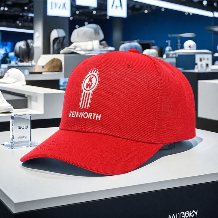 Gorra de béisbol Kenworth con logo bordado - ligera, elástica, de poliéster, lavable a máquina, ideal para cámping, pésca y actividades al aire libre, gorra de deportes al aire libre | gorra con logo bordado | headgear ligera, gorra de béisbol