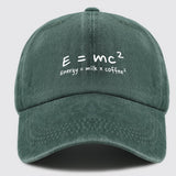 Gorra de Béisbol E=mc² Energía=Leche x Café² para Hombres y Mujeres - Gorra Trucker Ajustable Snapback, Tejido Ligero Transpirable, Sombrero Casual Unisex para Pesca Caza Playa, Regalos del Día de la Madre Día del Padre Cumpleaños, Accesorio de Pesca, Cas