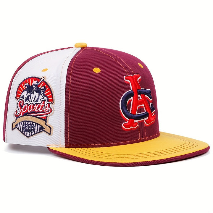 1 gorra de béisbol para hombre con bordado de letras CA, visera plana, cierre a presión, opción ideal