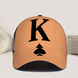 1 gorra de béisbol ajustable de poliéster con diseño completo de Rey de Picas en 2D, ideal para correr, deportes y moda urbana, Moda Streetwear,Ropa Casual,Diseño Funky,Tela Duradera,Material Transpirable,Usuarios Casuales