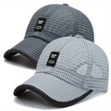 2 Piezas Sombreros de Verano Unisex para Exteriores - Gorras de Malla Transpirable de Secado Rápido con Ala Ancha Estilo Pico de Pato/Béisbol para Playa, Pesca, Navegación - Ajustables para Hombres y Mujeres (Estilo Pico de Pato y Ala Grande)