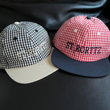 Gorra de béisbol plana de cuadros pequeños coreanos para mujeres, versátil para verano, gorra de pato plano pequeña para hombres.