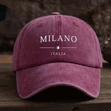 Gorra de Béisbol con Estampado de la Bandera Italiana para Hombres y Mujeres - Gorra Snapback Ajustable con Diseño Milano Italia, Sombrero de Pescador Casual Transpirable de Seis Paneles, Estilo Urbano Moderno, Gorras de Béisbol Duraderas