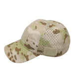 Gorra de béisbol con diseño de camuflaje para hombre, protección solar, transpirable, ideal para pesca, senderismo, campamento y caza, talla ajustable, gorra de playa