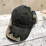 Nueva gorra de béisbol retro americana con bordado de llamas para hombres y mujeres, gorro de pico de pato de nicho hip-hop streetwear, gorra deportiva ajustable