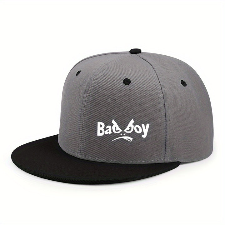 Gorra de béisbol con diseño gráfico malo - Gorra negra con diseño de personaje de dibujos animados blanco, ropa urbana unisex para hombres y mujeres, lavable a mano, ropa de cabeza para exteriores, letra oscura, gorro duradero.