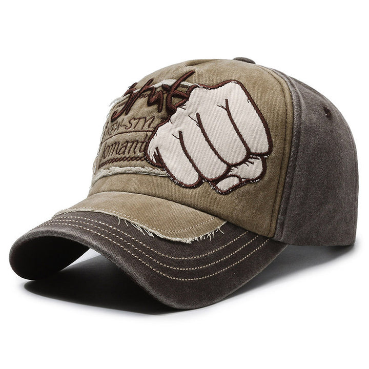 Gorra de Béisbol Retro Unisex de Denim con Cierre Ajustable Snapback - Gorra Transpirable y Lavable para Exteriores, Uso Diario, Navidad - Diseño de Logo Decorado (Lavado a Mano/Limpieza en Seco)