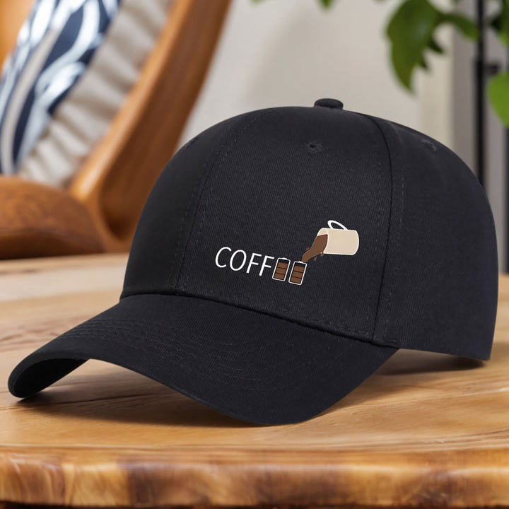 Gorra de béisbol con temática de café para mujer y hombre con estampado de grano de café y taza - Snapback ajustable, gorra ligera y transpirable para amantes del café, viajes