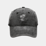 Gorra de Béisbol Retro para Hombre con Bordado de Palmera y Estilo Casual Lavado