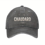 Gorra de Béisbol Transpirable para Hombres y Mujeres con Diseño Inspirado en el Chateaulle Chaudre Francés - Letras Negras/Blancas, Estructura Hexagonal & Visera Curva - Gorro Casual Deportivo Ideal Para Atuendos Cotidianos, Gimnasio o Actividades Físicas
