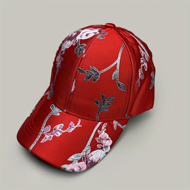 Nuevo Sombrero de Béisbol Bordado de Flores de Alta Gama para Primavera/Otoño para Hombres y Mujeres, Sombrero Trucker Moderno y Versátil, Adecuado para Deportes al Aire Libre, Béisbol para Mujeres, Béisbol para Hombres