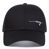 1pc Gorra de Béisbol NY para Hombre - Ajustable con Malla en la Parte Trasera, Diseño Transpirable, Protección Solar, Sombrero Casual para Viajes de Primavera y Otoño, Fiestas en la Playa y Actividades al Aire Libre (Negro, Blanco, Verde, Beige)