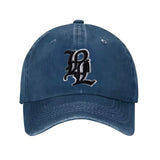 Gorra de Béisbol Unisex Negra con Logo 'B' Blanco - Gorra Deportiva Transpirable con Estampado de Letra B Grande, Ribete Blanco y Visera Curva para Hombres y Mujeres, Uso Casual al Aire Libre, Gimnasio, Diario - Diseño de Monograma Icónico