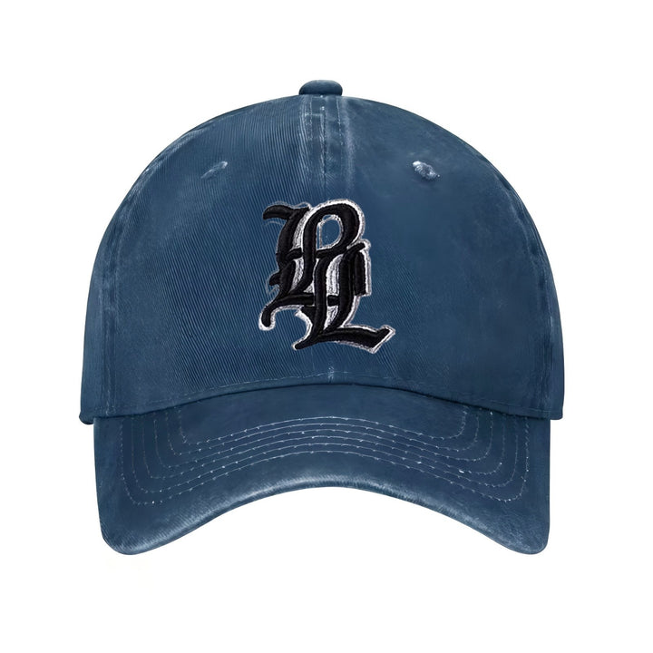 Gorra de Béisbol Unisex Negra con Logo 'B' Blanco - Gorra Deportiva Transpirable con Estampado de Letra B Grande, Ribete Blanco y Visera Curva para Hombres y Mujeres, Uso Casual al Aire Libre, Gimnasio, Diario - Diseño de Monograma Icónico