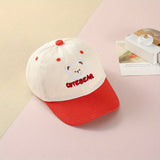 1 pieza, gorra de béisbol para bebés, estilo primavera y otoño, 1-3 años, moda, gorra bordada con oso y pico de pato para niños, gorra de sol para niñas al aire libre.