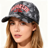 Gorra de béisbol ajustable para hombre y mujer con letras de Brooklyn New York - Gorra snapback transpirable, diseño ligero casual y deportivo para todas las estaciones