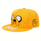 Gorra con bordado de Jake de Adventure Time, ajustable, transpirable y unisex, para hombre y mujer, ideal para uso en todas las estaciones, accesorio de viaje, estilo hip hop, tela duradera, fácil cuidado