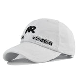 Gorra de Béisbol Estilo Retro con Logo RR Bordado y Visera de Parches, Gorra Ajustable Snapback para Trajes de Navidad, Fiestas y Uso Diario (No Elástica)