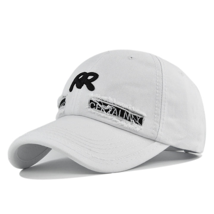 Gorra de Béisbol Estilo Retro con Logo RR Bordado y Visera de Parches, Gorra Ajustable Snapback para Trajes de Navidad, Fiestas y Uso Diario (No Elástica)