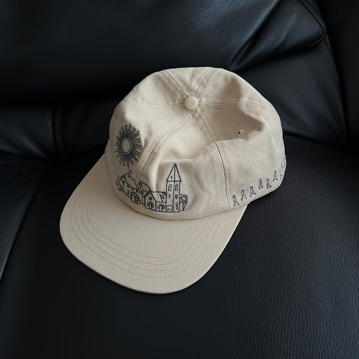 Gorra de Béisbol Ligera Bordada con Visera Inclinada que Realza el Rostro - Gorra Ajustable No Elástica para Caras Pequeñas, Ocasiones Casuales y Especiales, Diseño Bordado (Estilo Bordado)