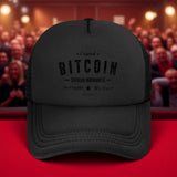 1 gorra de béisbol inspirada en Bitcoin - Diseño de Satoshi Nakamoto, gorra de camionero de poliéster negro, transpirable y ligera, ajuste unisex para todas las estaciones, perfecta para aventuras al aire libre y uso casual, ropa de cabeza al aire libre |