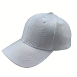 Gorra de béisbol azul marino para mujer con diseño de impresión blanca - Ajustable, plegable, casual y elegante, ideal para primavera y otoño, accesorio de cabeza casual | Accesorio de cabeza elegante | Gorra plegable