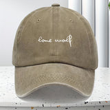 Gorra Lone Wolf - Gorra Ajustable con Cierre, Tela Transpirable para Exteriores y Deportes, Unisex (Fácil de Limpiar) - Ideal para Senderismo, Ropa Casual, Sombrero Clásico con Visera Curva, Tejido Denim, Accesorio Duradero, Perfecta para Amantes del Depo