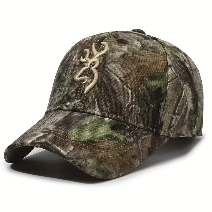 1 pieza de gorra de béisbol táctica para hombre - Gorra ajustable con cierre de clic, espalda de malla transpirable, ala ancha para caza, pesca, senderismo y acampada - Gorra de exterior para todas las estaciones con diseño de camuflaje, accesorios de aca