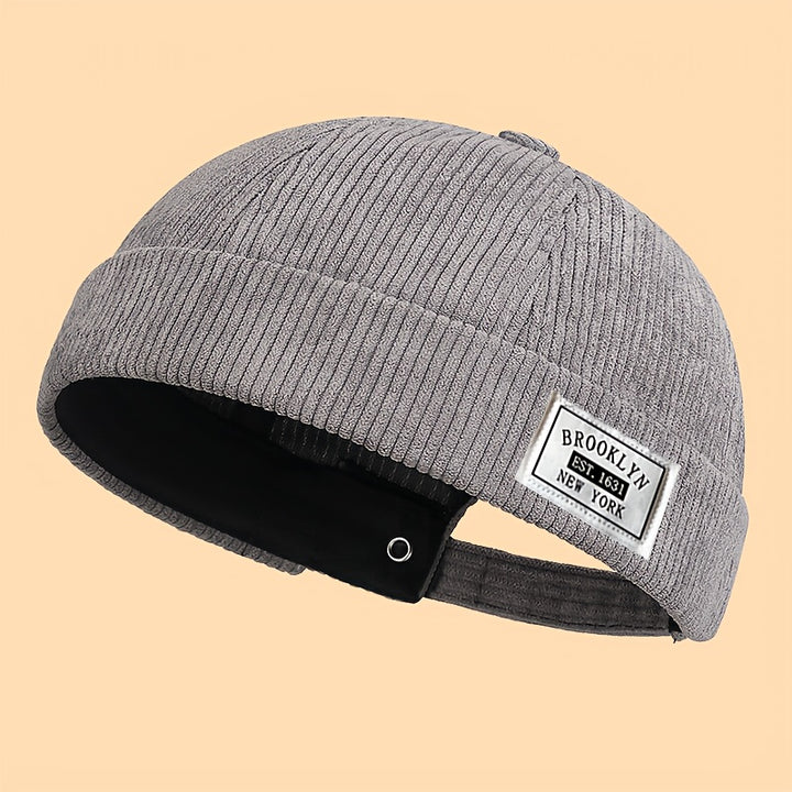 Gorra Plana Estilo Pata de Gallo Retro Hip-Hop para Hombre - Gorrito Invernal Cálido con Parche Letras, Sombrero Unisex Todo-Temporada al Aire Libre y Ropewear & Atuendos Casuales