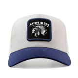 Gorra de béisbol ajustable de línea de sangre nativa americana - Espalda de malla transpirable, diseño de dibujos animados de hip hop, poliéster ligero, estilo casual para hombres y mujeres, sombrero de verano al aire libre, ropa de cabeza al aire libre |