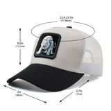 Gorra Trucker Unisex de León Blanco Rugiente 3D Anime/Hip-Hop - Gorra Ajustable con Malla Transpirable, Diseño Ligero y Fresco para Exteriores o Casuales – Emblema del Leon Dorado (Apto unisex, Regalo Ideal)