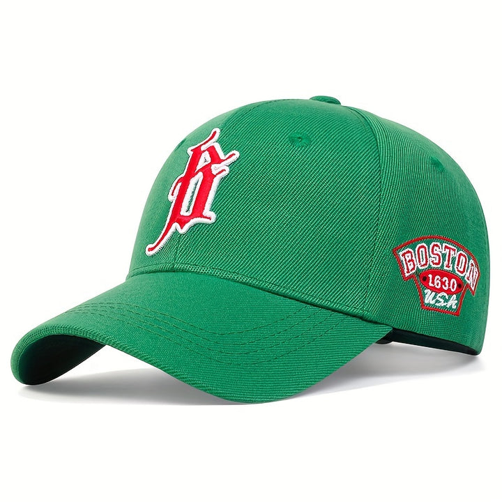 Gorra de Béisbol Ajustable para Hombre con Bordado BOSTON - Ligera, Protectora Solar y Casual para Salidas de Primavera/Otoño, Estilo de Ocio