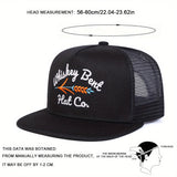 1-Pack Gorra de Béisbol WHISKEY BENT para Hombre - Ligera y Transpirable con Malla Ajustable Snapback, Dos Tonos /Blanco con Logo, Sombrero Casual para Primavera/Otoño, Playa y Estilo Urbano, Accesorio de Ocio