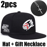 Dos piezas de gorra de béisbol con bordado de elementos hip hop, estilo callejero, deportivo y casual, sombrero unisex para parejas, ideal para viajes y regalos, Sombreros Casuales,Diseño Unisex,Sombrero de Moda,Detalle Bordado,Costura Duradera,Sombrero c