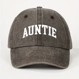 1 Gorra de Béisbol Lavable AUNTIE Estampada, Sombrero Trucker Unisex para Exteriores, Gorra de Golf Transpirable y Ajustable para Mujeres, Moda Verano con Visera Curva Y2K para Parejas