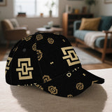 1 gorra de béisbol elegante con estampado dorado 2D para Acción de Gracias - Gorra de poliéster de cuerpo completo con diseño vibrante y audaz, ideal para streetwear, deportes y carreras al aire libre, Ropa Casual,Moda Streetwear,Sombreros de Moda,Tela Du