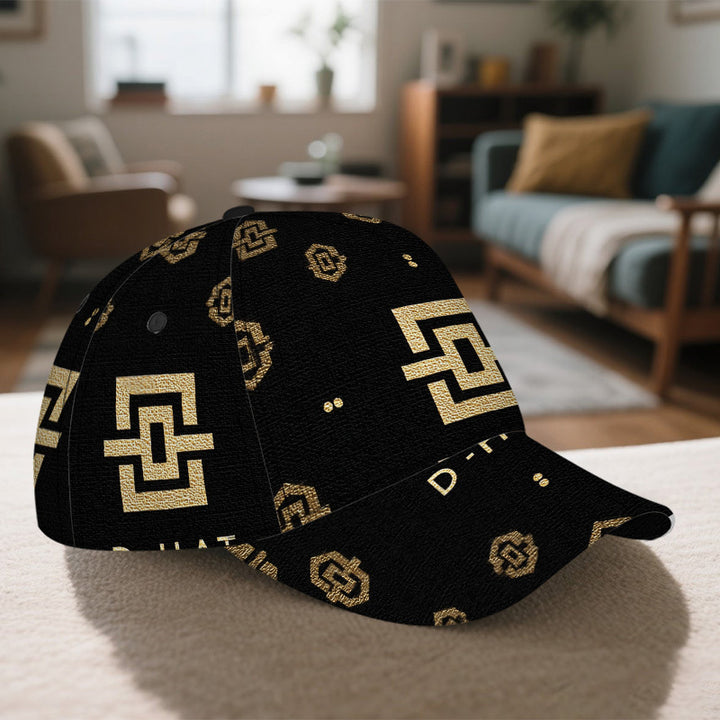 1 gorra de béisbol elegante con estampado dorado 2D para Acción de Gracias - Gorra de poliéster de cuerpo completo con diseño vibrante y audaz, ideal para streetwear, deportes y carreras al aire libre, Ropa Casual,Moda Streetwear,Sombreros de Moda,Tela Du