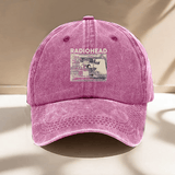 Gorra de béisbol lavada con estampado de RADIOHEAD para hombres y mujeres, ajustable, informal y versátil, ligera y cómoda, esencial para actividades al aire libre, que muestra encanto de personalidad.