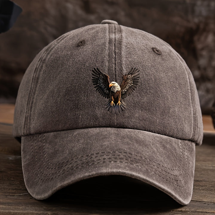 Gorra de béisbol ligera para hombre - Diseño gráfico de águila en vuelo, panel frontal estructurado para exteriores, deportes y ocio - Gorra de béisbol lavable a máquina para uso diario y eventos especiales - Regalo ideal para papá, esposo, atletas - Acce