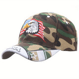 Gorra de Béisbol Bordada con Águila Patriótica y Bandera Americana - Gorra Snapback Ajustable para Protección Solar en Deportes al Aire Libre, Uso Casual (/Blanco/Azul/Verde), Gorra de Béisbol Duradera
