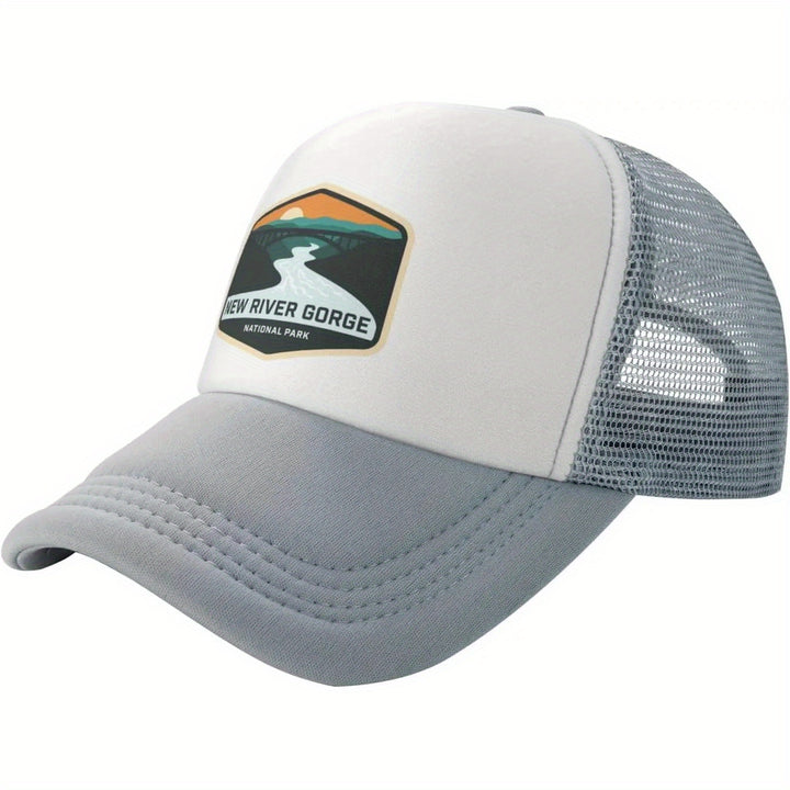 Gorra de béisbol transpirable para hombres, adecuada para hombres y mujeres, ajustable, perfecta para actividades al aire libre de verano en el Parque Nacional del Nuevo Río Gorge.