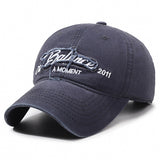 Gorra de Béisbol Unisex Retro con Bordado de Letras y Ala Ancha, Estilo Casual Versátil alfabético