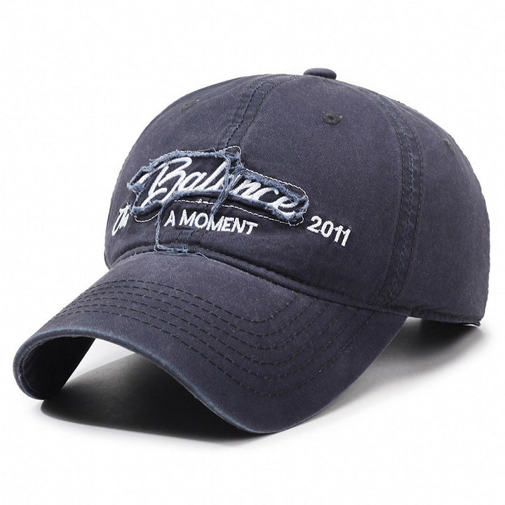 Gorra de Béisbol Unisex Retro con Bordado de Letras y Ala Ancha, Estilo Casual Versátil alfabético