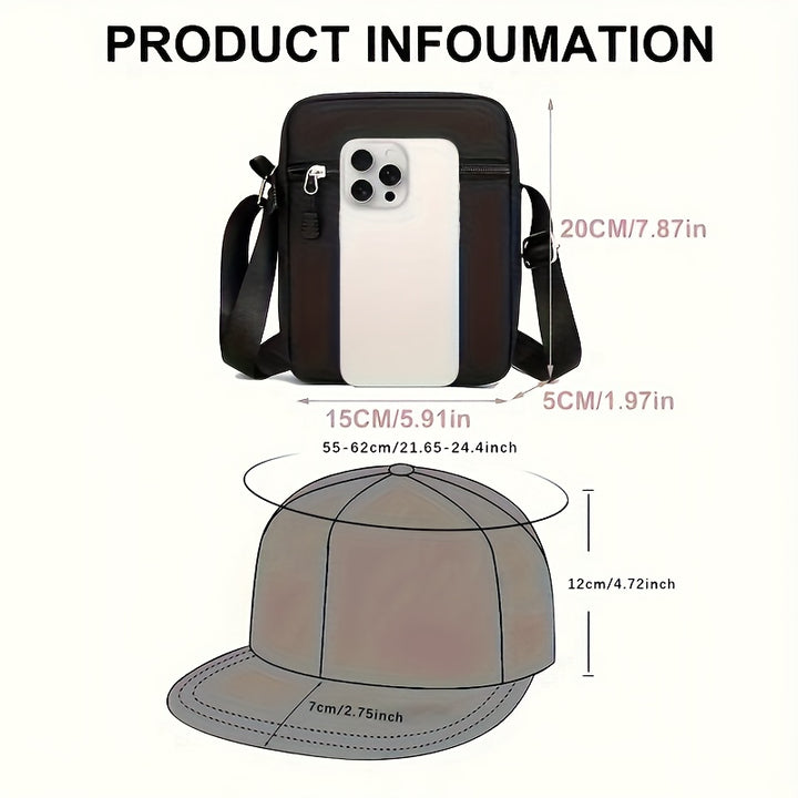 2 piezas, Gorra de Béisbol con Visera Curva y Bolso Bandolera Unisex Estampado Oso Hip-Hop, Moda Urbana Deportiva al Aire Libre Sombrero Ajustable Con Funda, Regalo para Él o Ella, Accesorio de Streetwear,Estilo Urbano,Gorra de Moda,Moda Hiphop,Ajuste Aju