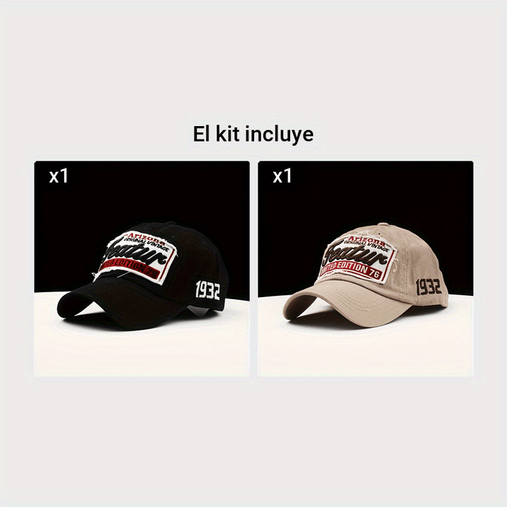 Gorra de Béisbol Ajustable con Borlas y Agujeros Aleatorios y Parche Bordado, Protección Solar, Sombrero Casual para Exteriores para Mujeres y Hombres